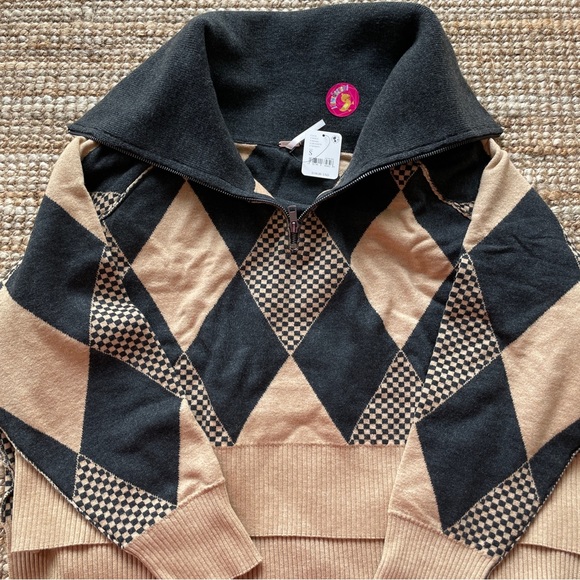 NEW Free People Lucy Half Zip Pullover Sweater - Picture 10 of 16